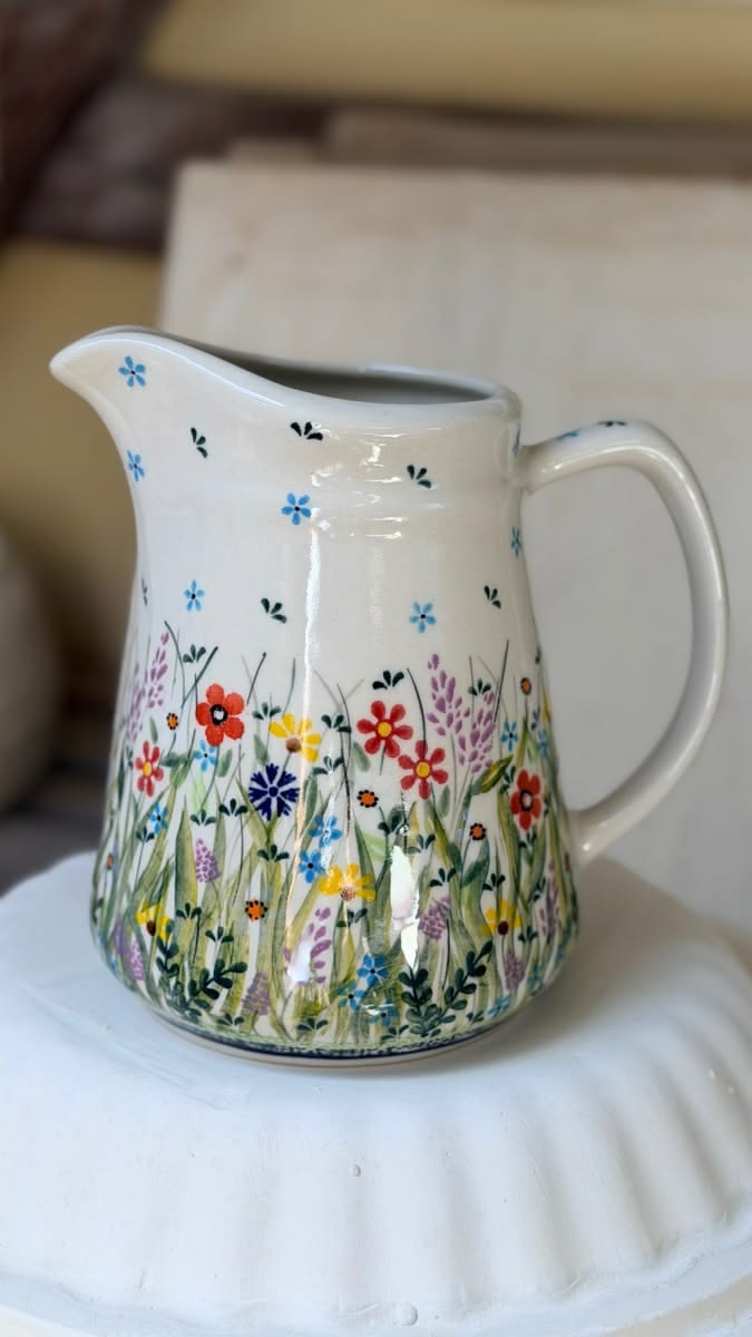 Flower Painted Milk Pot